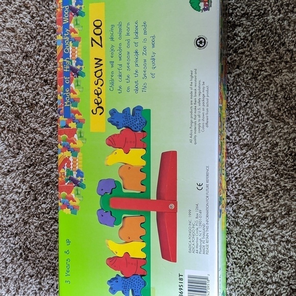 Vintage Wood Animal Puzzle Learning Developmental Toy - Picture 3 of 4